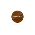 Opportunity text in brown circle Royalty Free Stock Photo